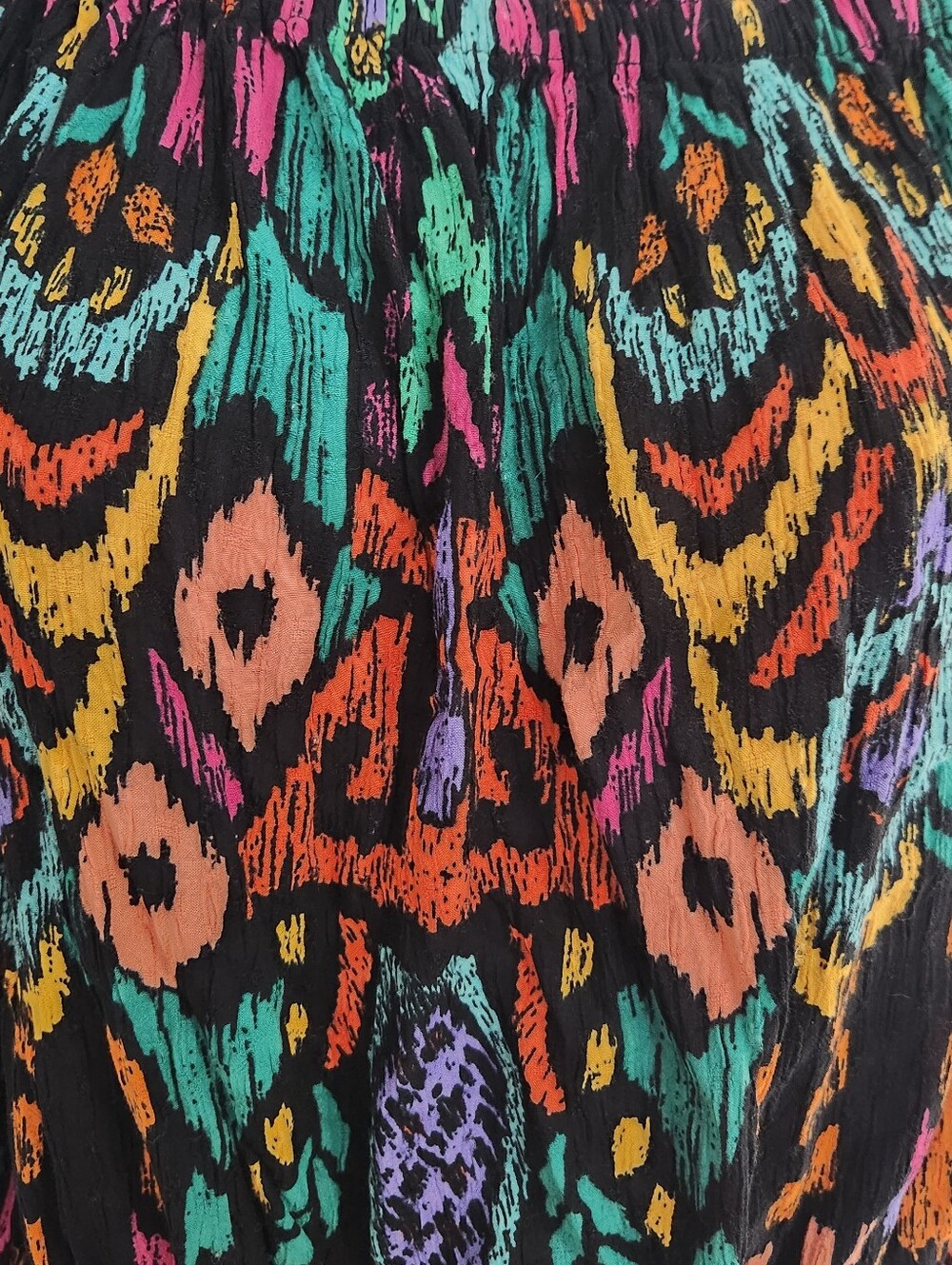 Christian Siriano gauzey vibrant colorful abstract blouse XL maximalism artsy - Picture 4 of 11